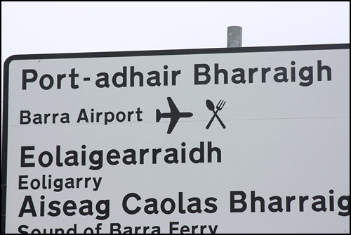 Gaelic, not English, is the main language.