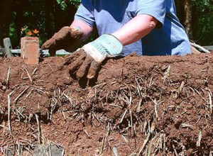 Cob wall construction
