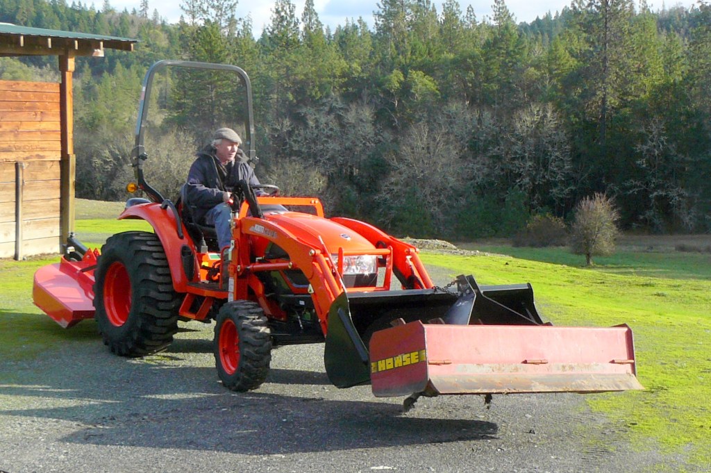 New tractor being delivered last December.