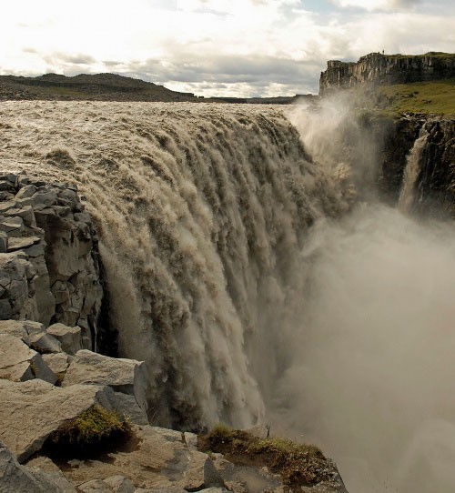 Dettifoss Located in Northeast Iceland, the massive Dettifoss is generally recognized as the largest and most powerful waterfall in Europe. It is protected within the Vatnajökull National Park and remains untapped as an energy source. Plans to build a hydroelectric plant at the site have proven to be an engineering risk.