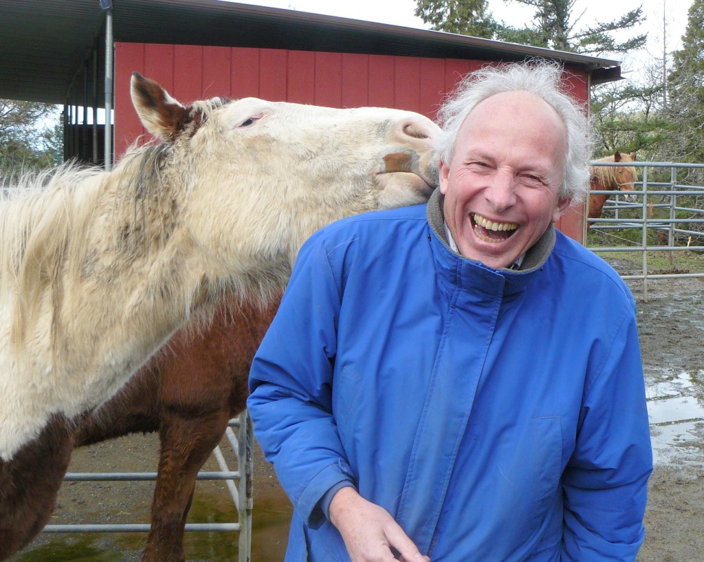 Trust me, a horse with its tongue in your ear is very ticklish!
