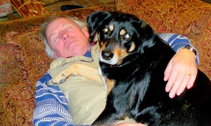 The truest of love between a man and a dog!