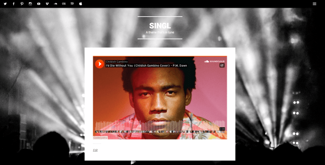 Singl, one of ten new themes added in February.