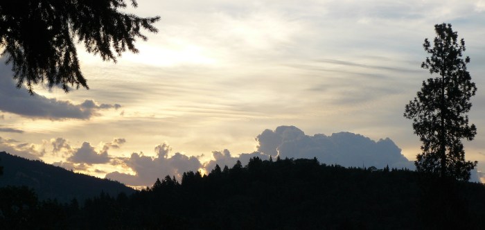 Sunrise to our North-East at a little after 7am on Sunday, 13th July, 2014.