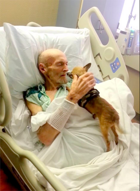 James Wathen and his beloved dog Bubba.