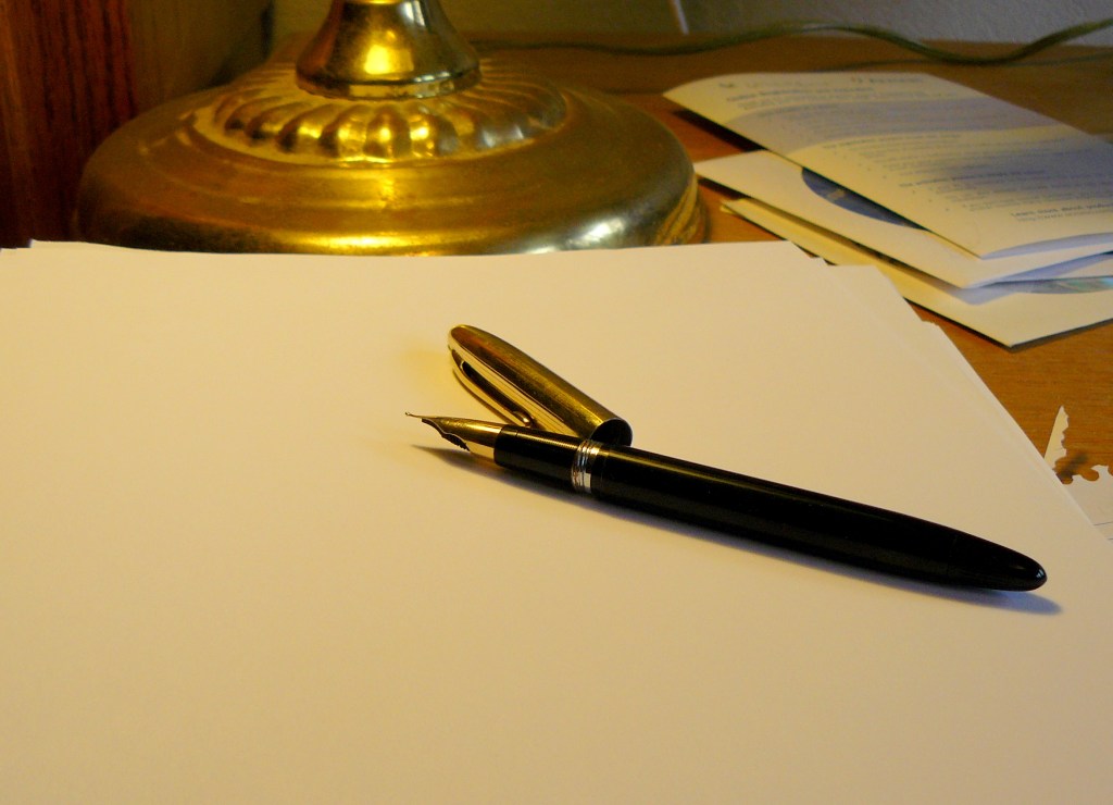 My father's Sheaffer fountain pen.