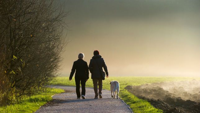 Researchers find that just 25 minutes of walking each day can trigger the anti-aging process. (Photo: Nejc Vesel/Shutterstock)