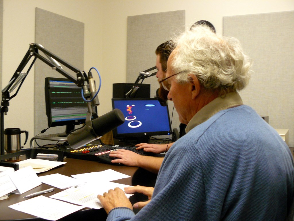 Recording the interview on the 23rd October.