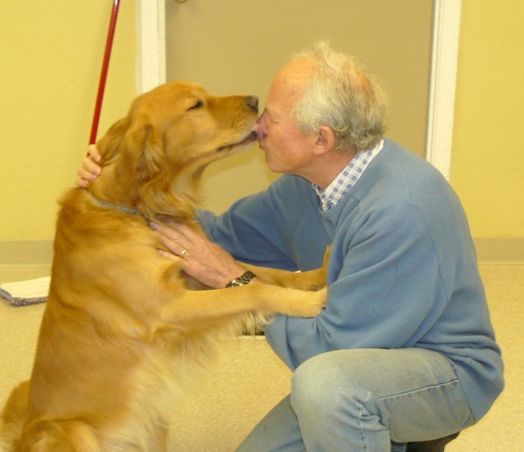 Being thanked in only a way that dogs can properly thank someone!