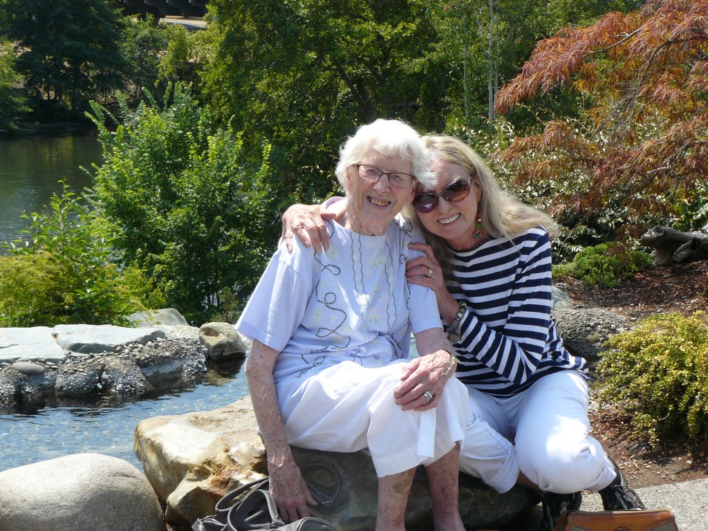 Mum and Jeannie - photo taken 31st July, 2014 here in Oregon.