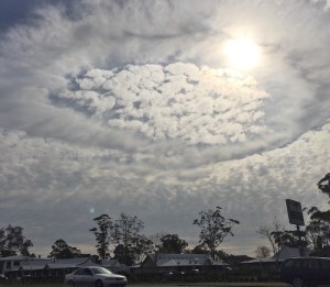 2. Or was it to do with an aircraft ‘distrail’, like this spotted over Newcastle, Australia, by Jillian De Martin (Member 12801)?