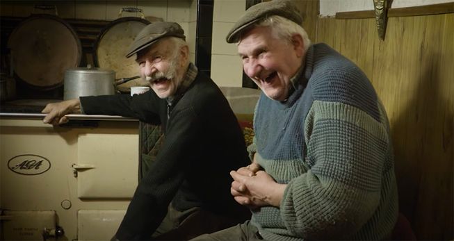 Welsh farmers Howell and Gerwyn George's secret to a rich life is plain to see: just enjoy a good laugh! (Photo: Riverlea/YouTube)